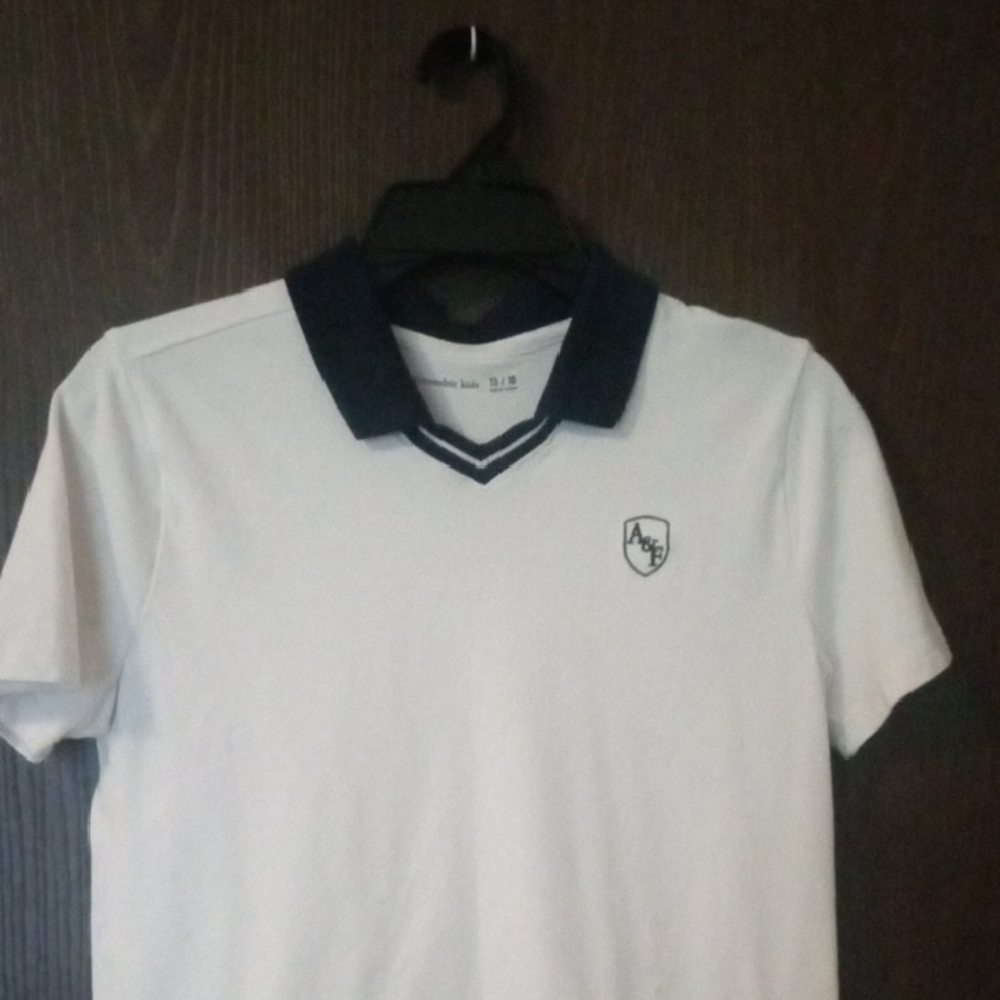 Abercrombie Kids White Golf Polo